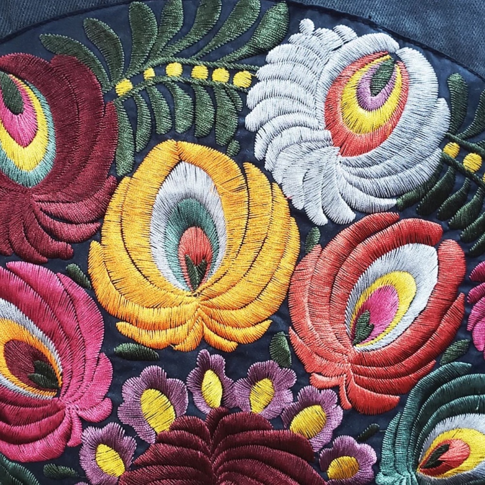 Oversized Embroidered Denim Jacket - Picture 8 of 8